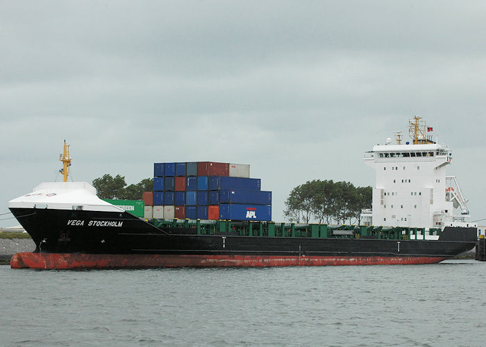 Photograph of the vessel  Vega Stockholm pictured on the Calandkanaal, Europoort on 20th June 2010