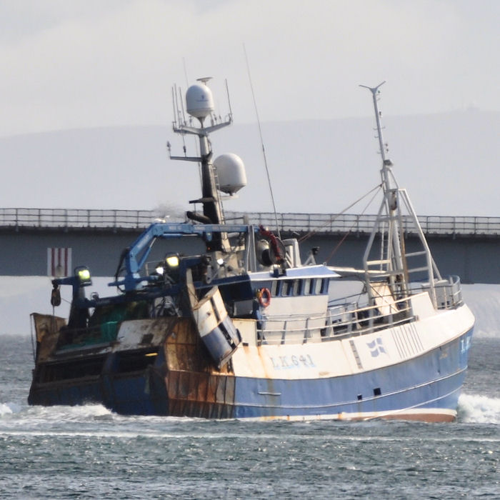 Photograph of the vessel fv Venture pictured departing Scalloway on 12th May 2013