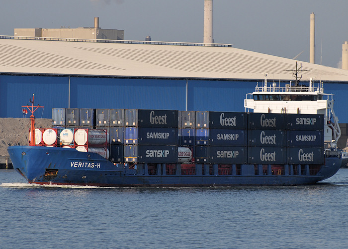 Photograph of the vessel  Veritas-H pictured passing Vlaardingen on 26th June 2012