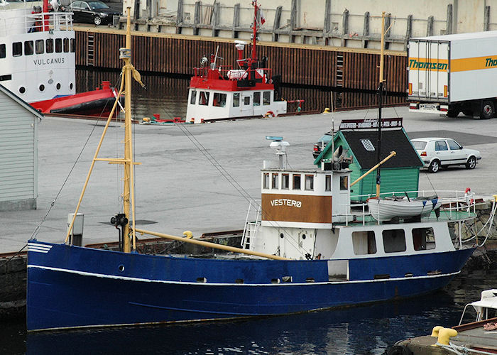 Photograph of the vessel  Vesterø pictured in Bergen on 5th May 2008