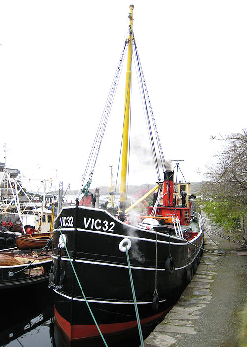 Photograph of the vessel  VIC 32 pictured in the canal basin at Crinan on 23rd April 2011