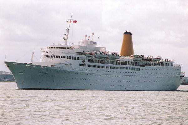 Photograph of the vessel  Victoria pictured departing Southampton on 22nd July 2001