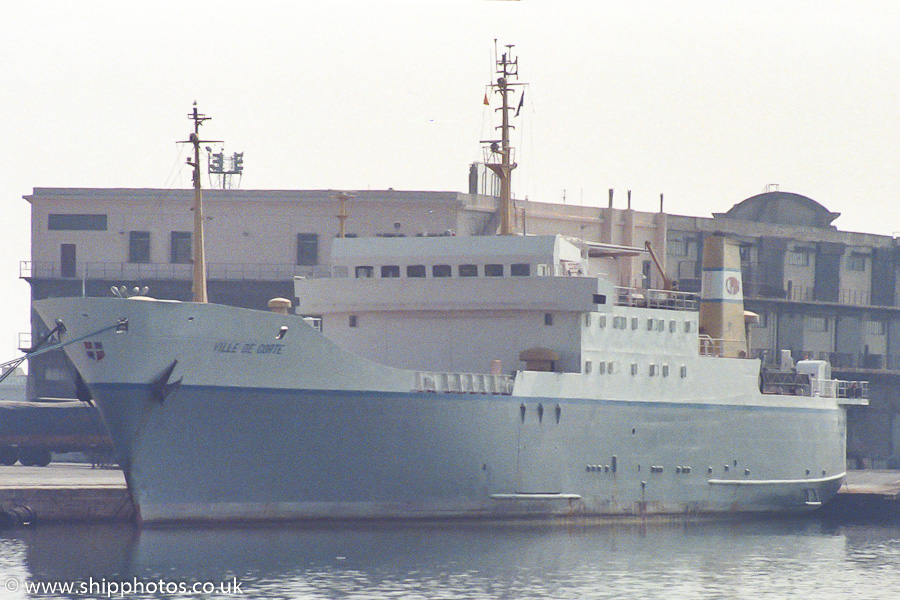 Photograph of the vessel  Ville de Corte pictured at Marseille on 13th August 1989