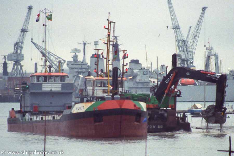 Photograph of the vessel  Vliet pictured at Portsmouth Ferry Port on 7th January 1989