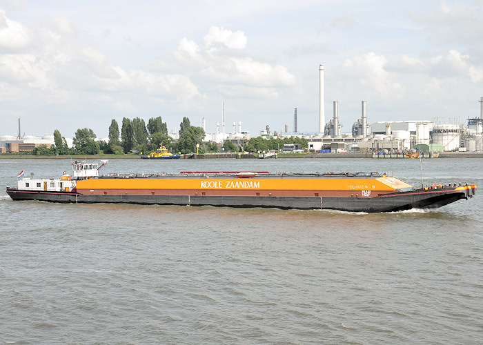 Photograph of the vessel  Volharding 9 pictured passing Vlaardingen on 23rd June 2012