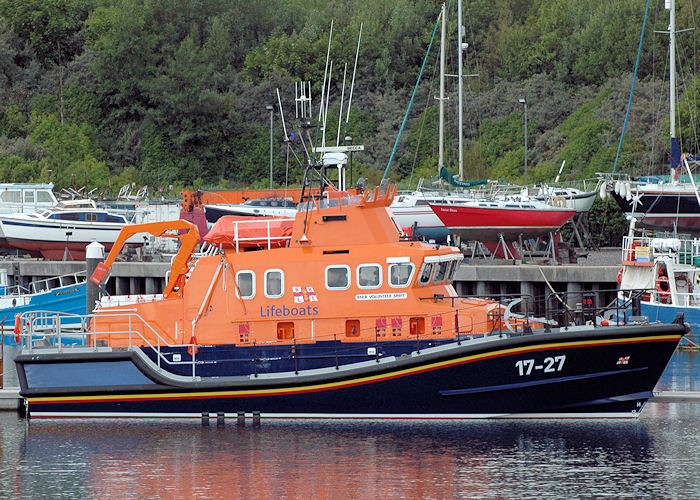 Photograph of the vessel RNLB Volunteer Spirit pictured at North Shields on 6th August 2010