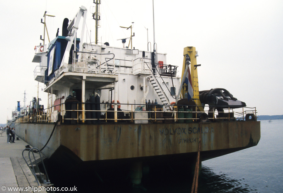 Photograph of the vessel  Volvox Scaldia pictured at Poole on 16th April 1989