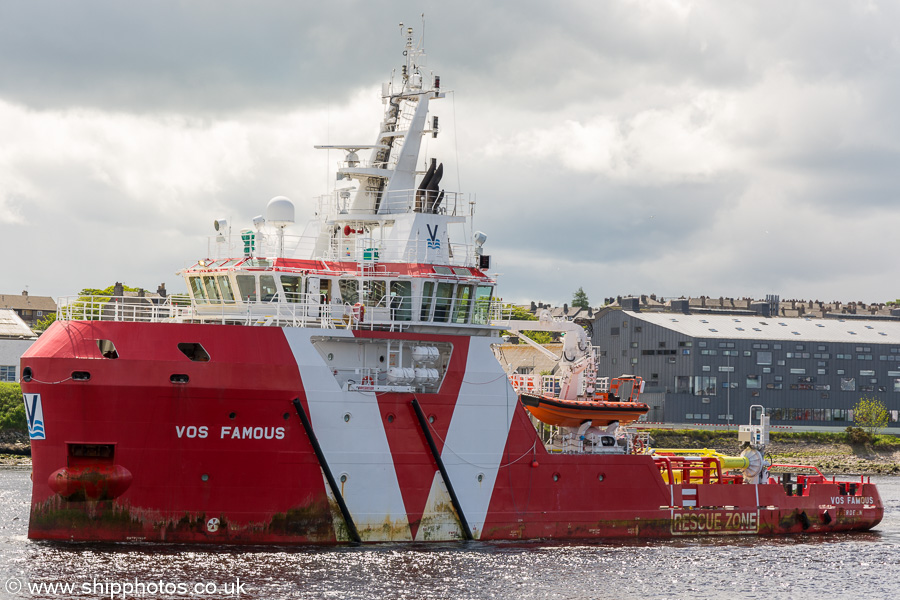  VOS Famous pictured departing Aberdeen on 28th May 2019