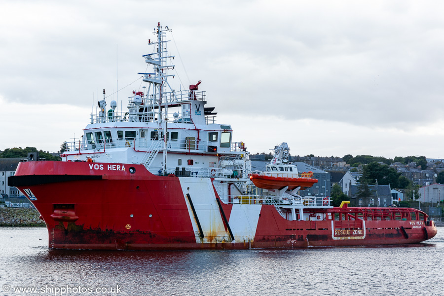Photograph of the vessel  VOS Hera pictured departing Aberdeen on 9th September 2024
