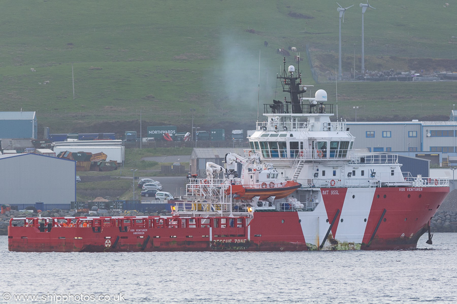 Photograph of the vessel  VOS Venturer pictured departing Lerwick on 20th May 2022