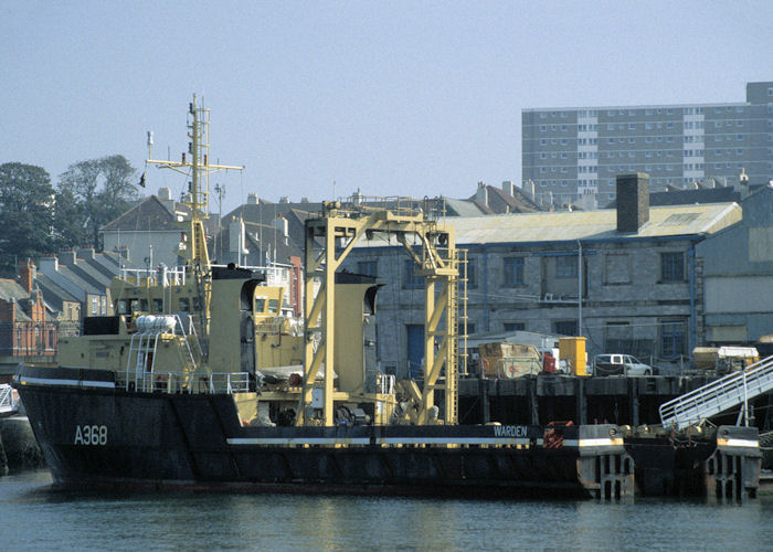 Photograph of the vessel RMAS Warden pictured in Devonport Naval Base on 27th September 1997
