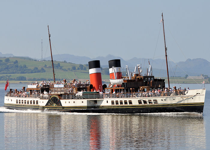 ps Waverley pictured passing Greenock on 19th July 2013