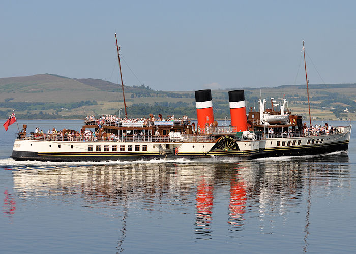 Photograph of the vessel ps Waverley pictured passing Greenock on 19th July 2013
