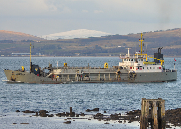 Photograph of the vessel  W.D. Mersey pictured on the River Clyde on 29th March 2013