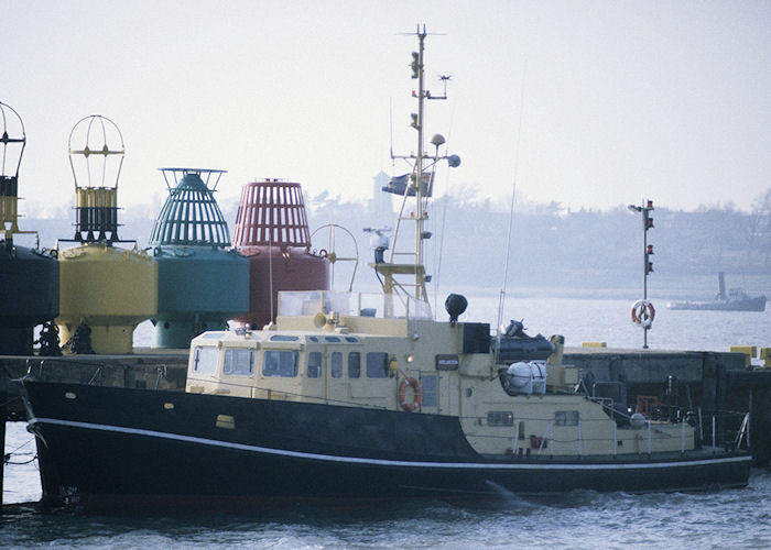Photograph of the vessel RMAS Wellington pictured at Harwich on 13th April 1996