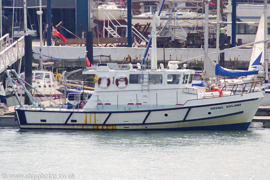 Photograph of the vessel  Wessex Explorer pictured at Gosport on 6th July 2002