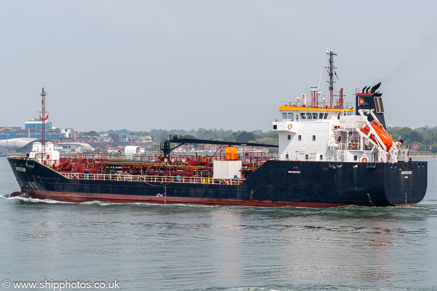 Photograph of the vessel  Whitstar pictured approaching Southampton on 26th April 2025