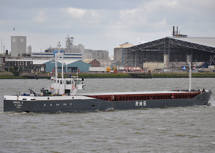 Photograph of the vessel  Wiebke D pictured passing Vlaardingen on 23rd June 2012