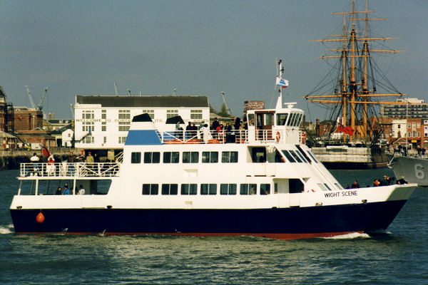 Photograph of the vessel  Wight Scene pictured in Portsmouth Harbour on 5th April 1997