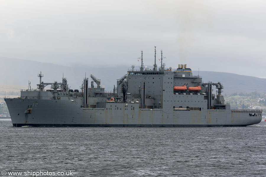 Photograph of the vessel USNS William McLean pictured passing Greenock on 6th October 2019