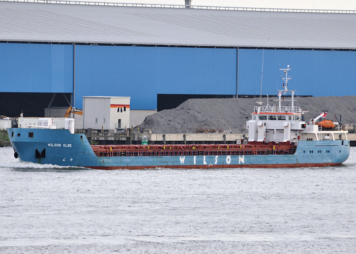 Photograph of the vessel  Wilson Elbe pictured passing Vlaardingen on 25th June 2012