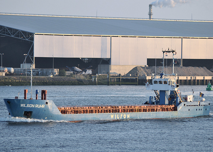 Photograph of the vessel  Wilson Ruhr pictured passing Vlaardingen on 26th June 2011