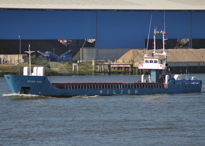 Photograph of the vessel  Wilson Saar pictured passing Vlaardingen on 27th June 2011