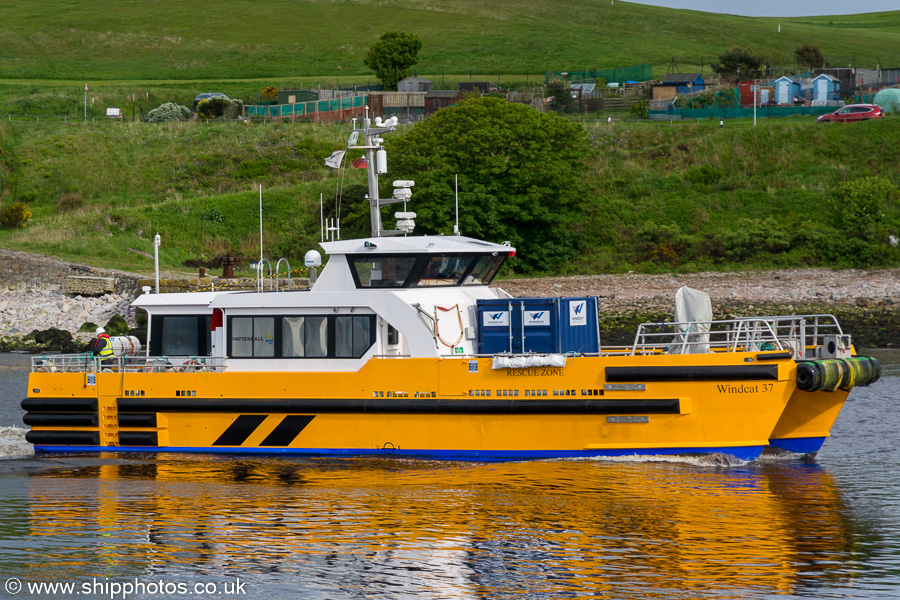  Windcat 37 pictured arriving at Aberdeen on 27th May 2019