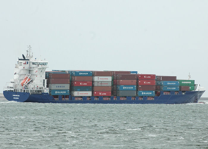 Photograph of the vessel  X-Press Monte Rosa pictured departing Europoort on 20th June 2010