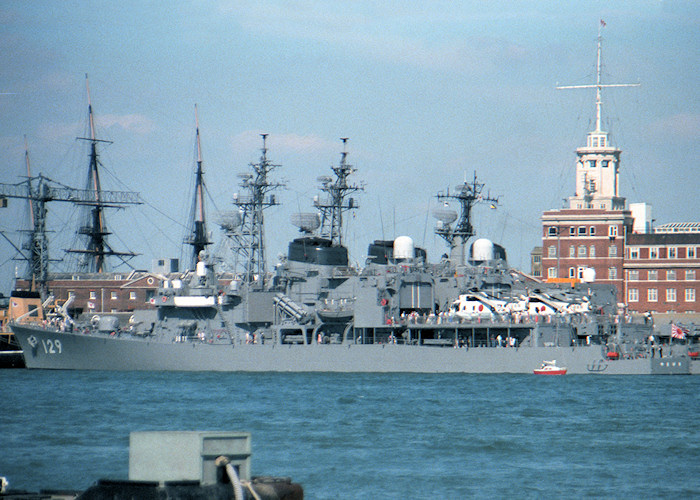 JDS Yamayuki pictured at Portsmouth Naval Base on 15th August 1987