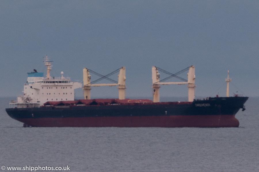  Zarechensk pictured at anchor off Tynemouth on 9th December 2016