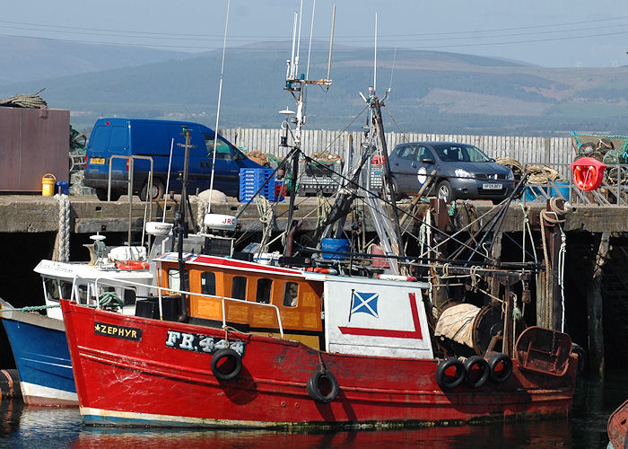 fv Zephyr pictured at Cromarty on 27th April 2011