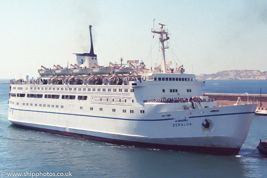  Zeralda pictured arriving at Marseille on 18th August 1989