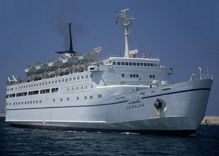  Zeralda pictured arriving at Marseille on 5th July 1990